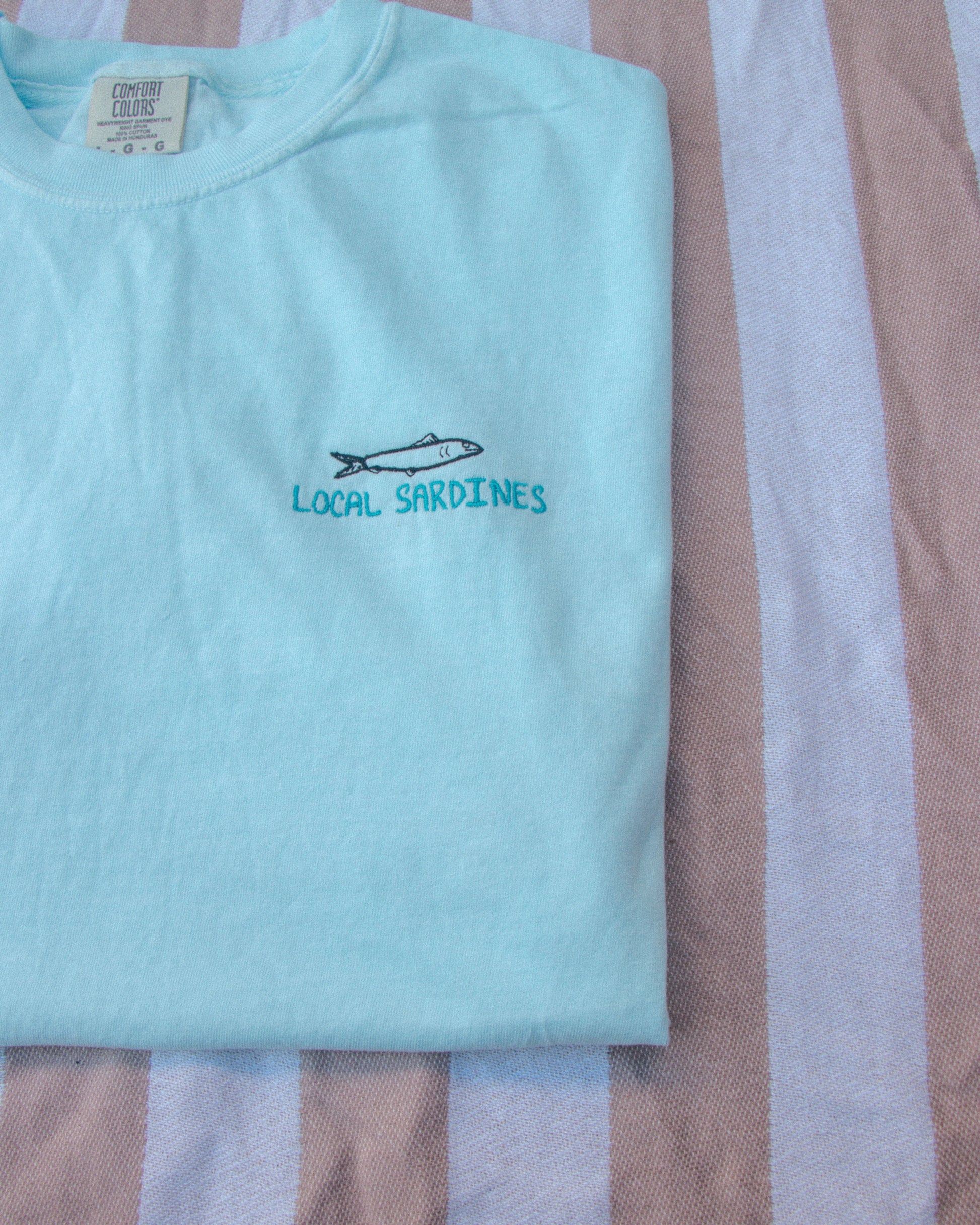 Local Sardines - Embroidered - Adult Tee - 100% Cotton