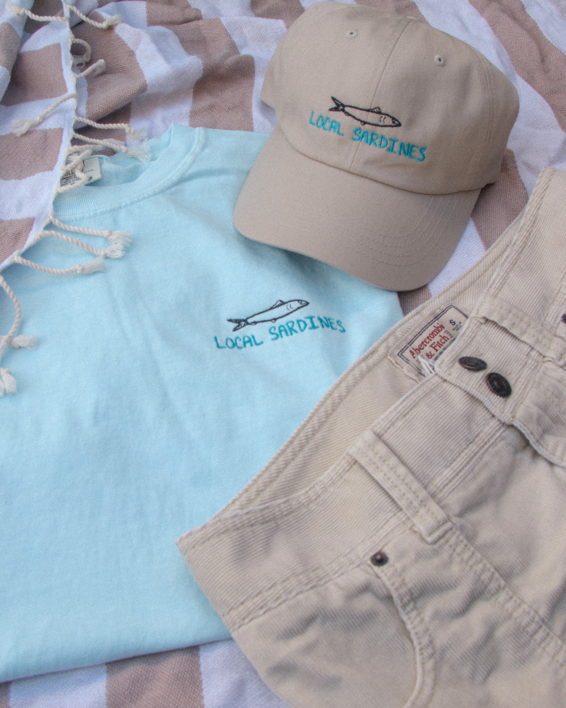 Local Sardines - Embroidered - Adult Tee - 100% Cotton