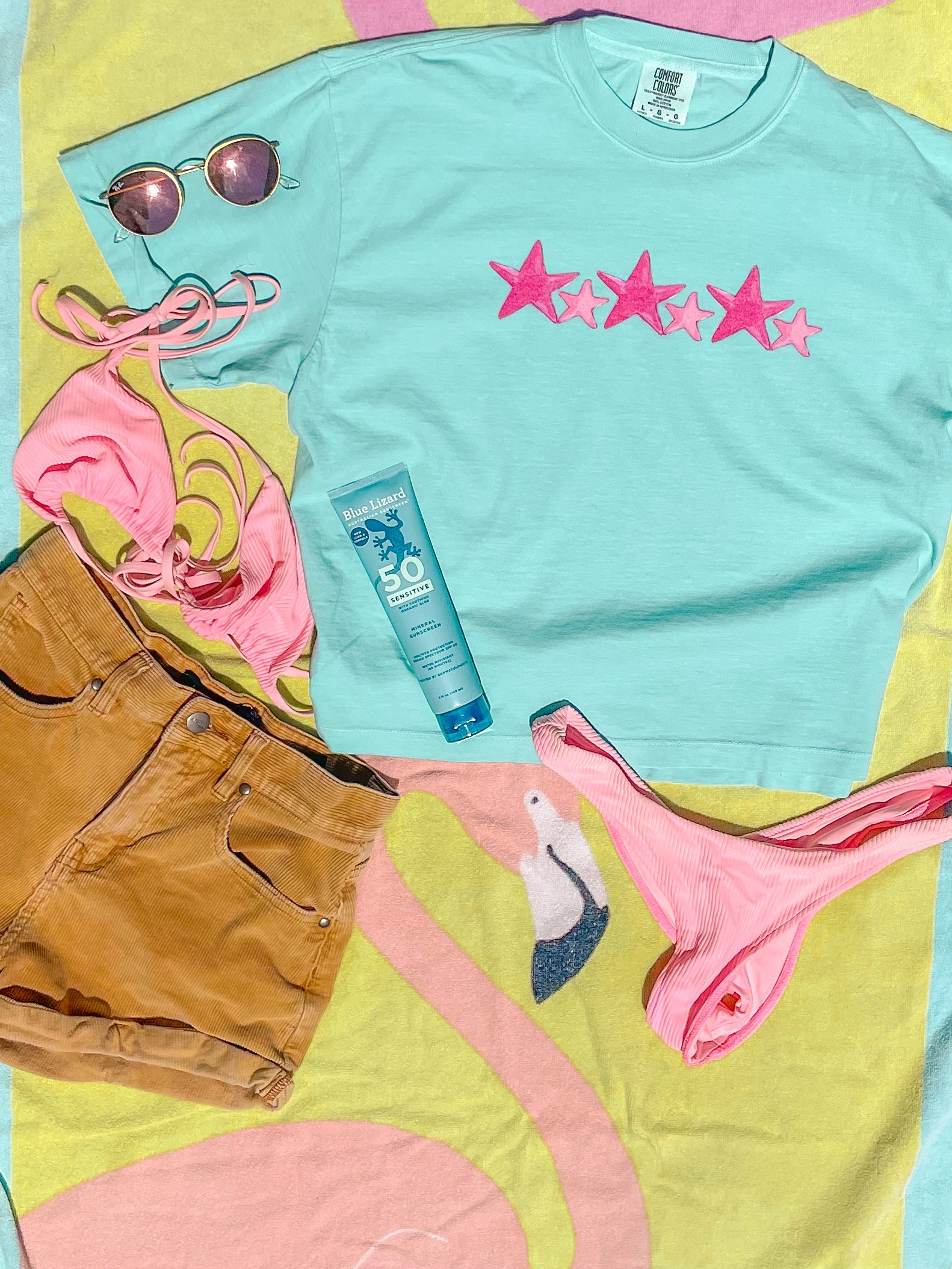 Starry Pink - Women's Cropped Tee - 100% Cotton