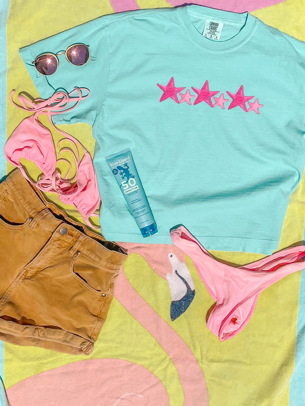 Starry Pink - Women's Cropped Tee - 100% Cotton