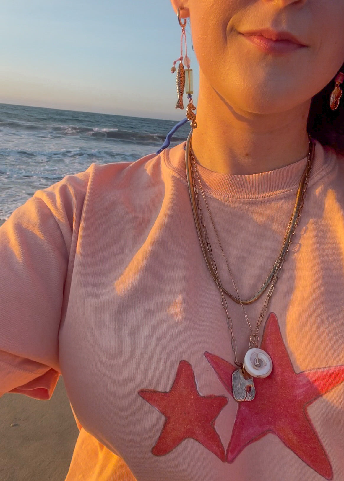 Starry Red - Women's Cropped  Tee - 100% Cotton
